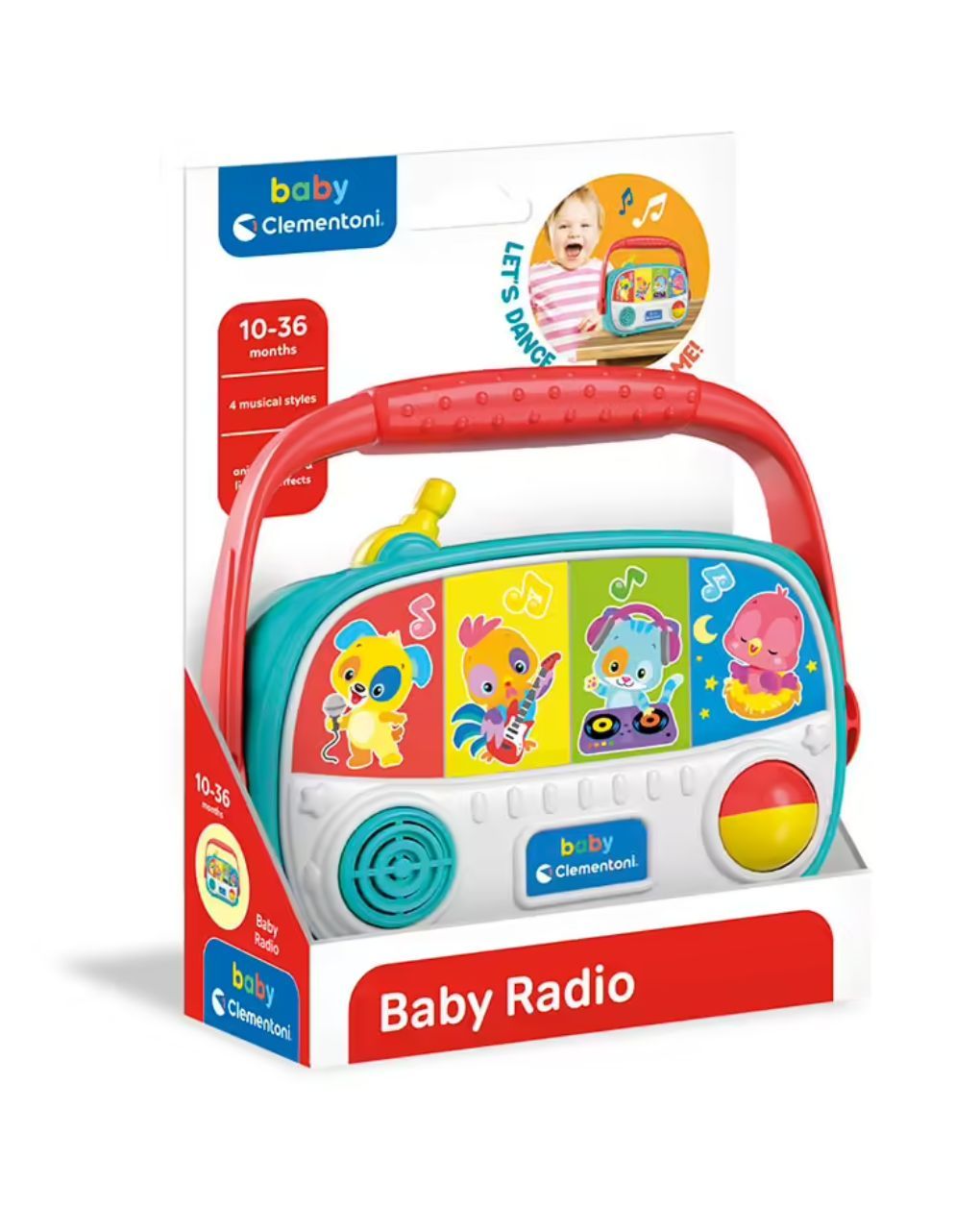 Baby clementoni βρεφικό παιχνίδι baby ραδιόφωνο 1000-17459 - BABY CLEMENTONI