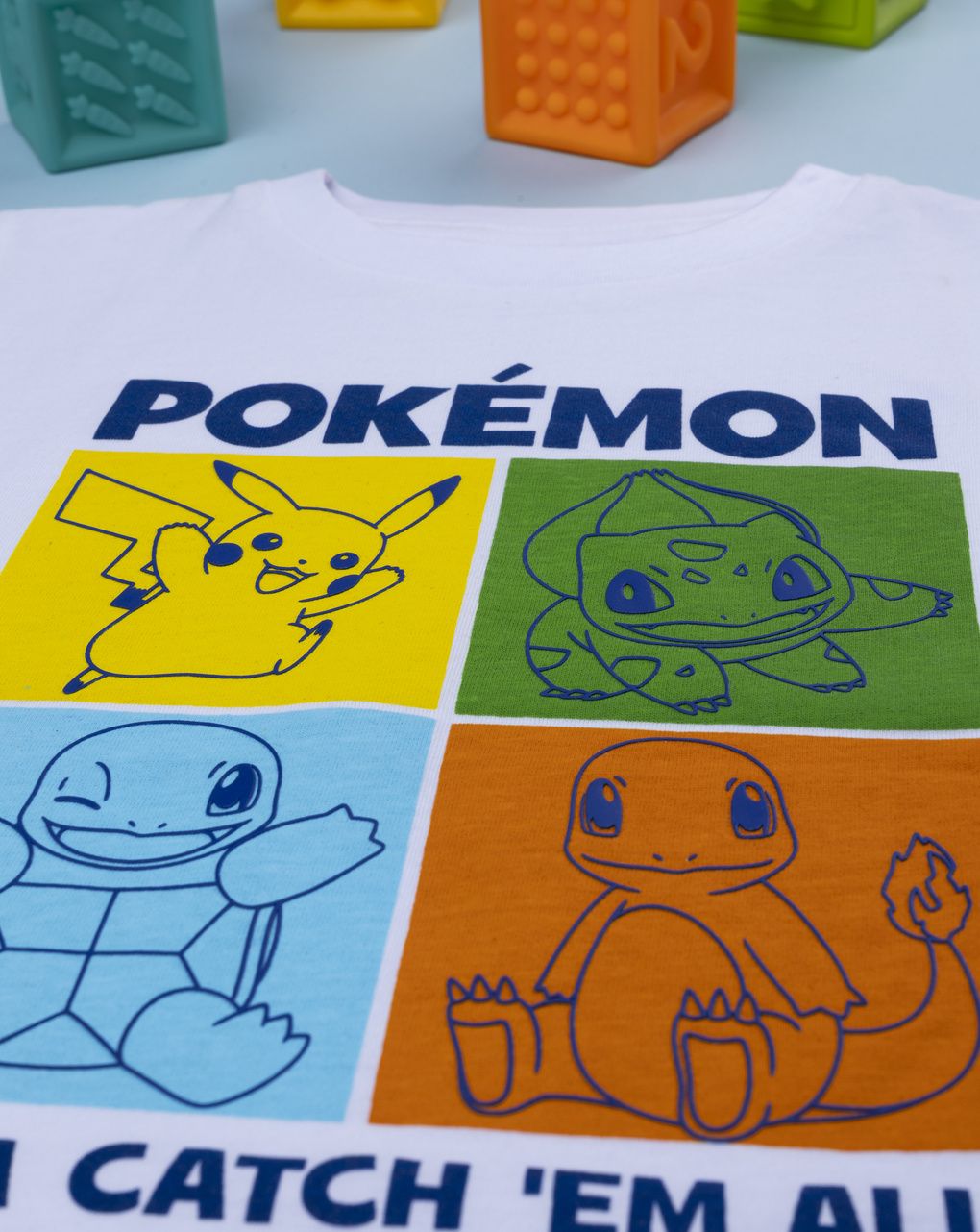 παιδική πιτζάμα λευκή/μπλε pokémon για αγόρι - Prénatal