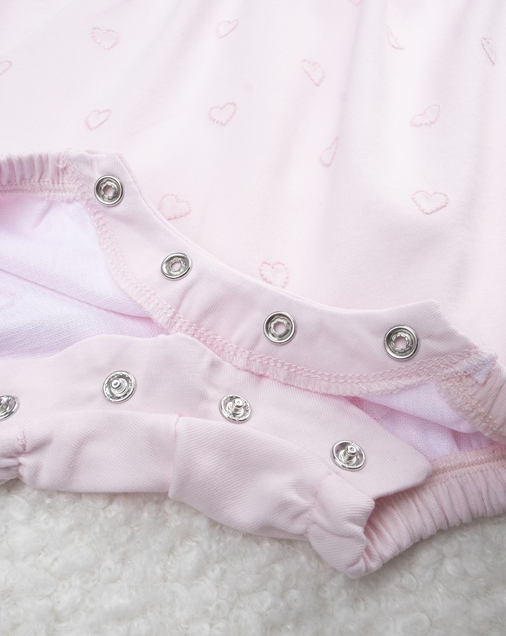 βρεφικό φορμάκι ροζ με καρδούλες για κορίτσι - Prénatal