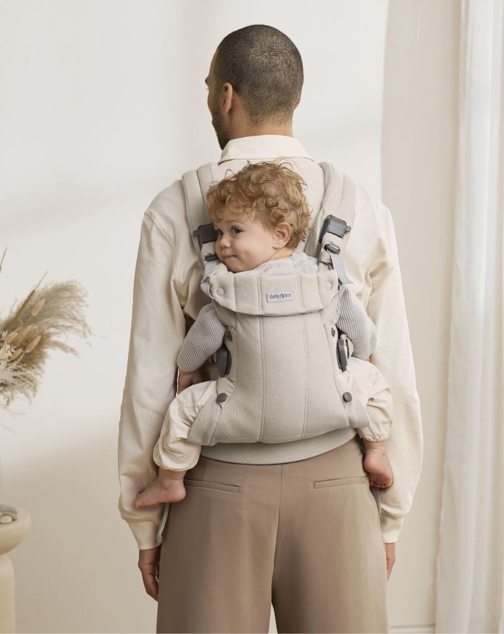 Babybjörn μάρσιπος harmony woven mélange light beige 088032 - Baby Bjorn
