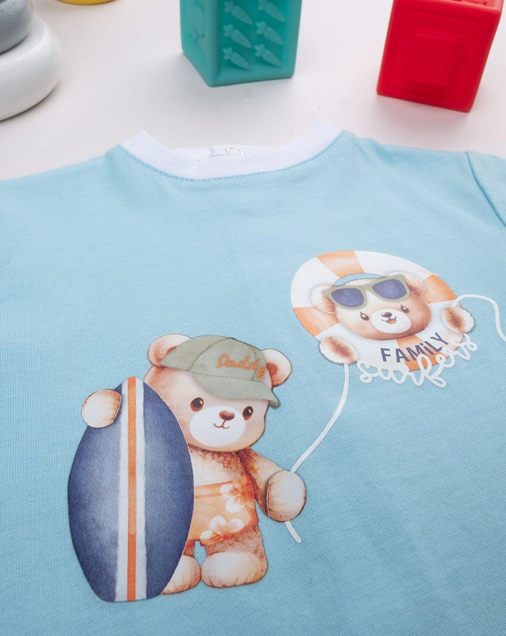 βρεφικό φορμάκι γαλάζιο surfing για αγόρι - Prénatal