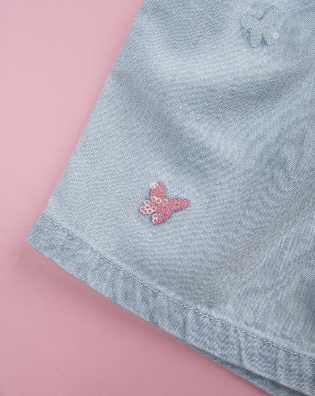 παιδική τζιν ολόσωμη φόρμα με πεταλούδες για κορίτσι - Prénatal