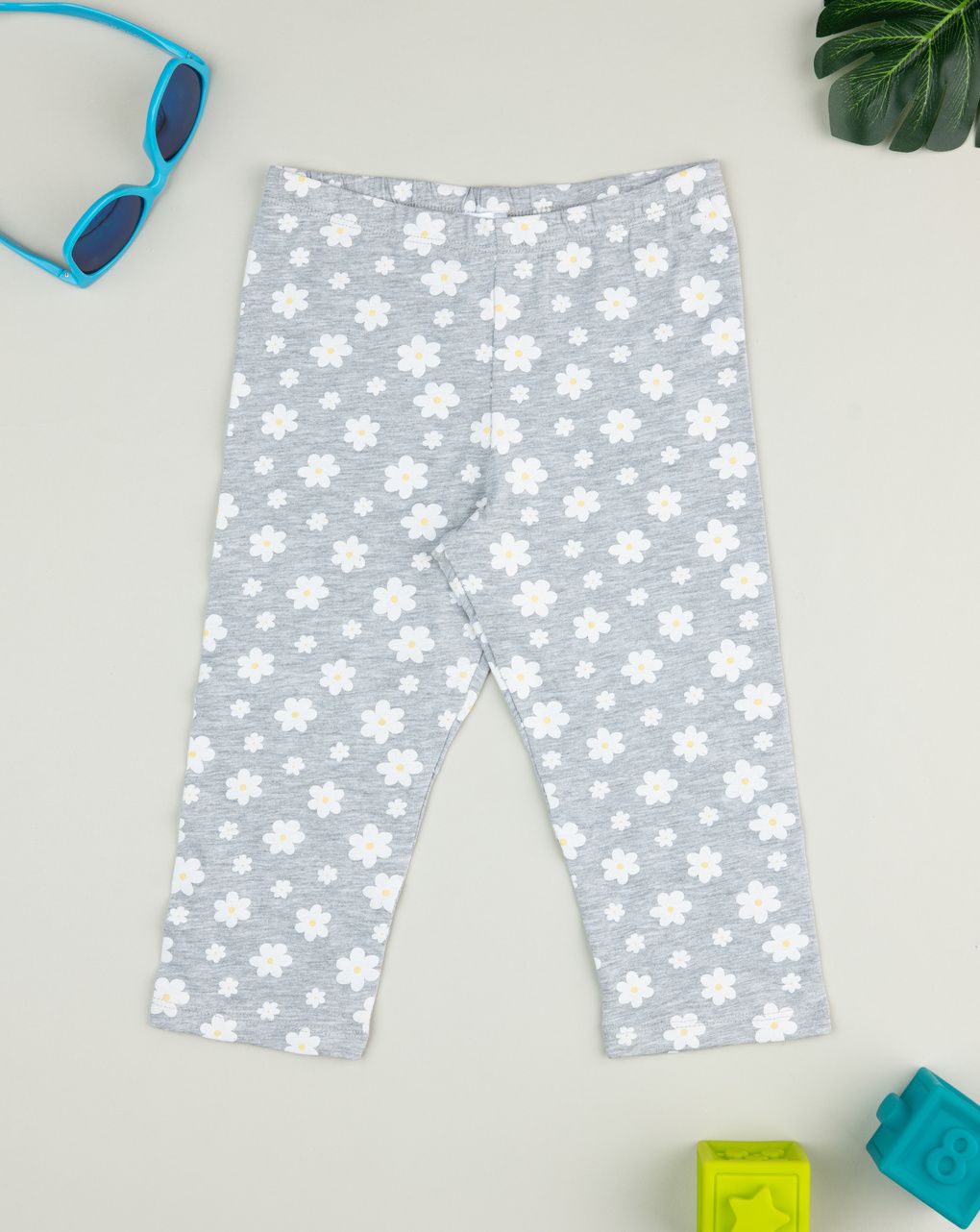 παιδικό κολάν γκρι με μαργαρίτες για κορίτσι - Prénatal