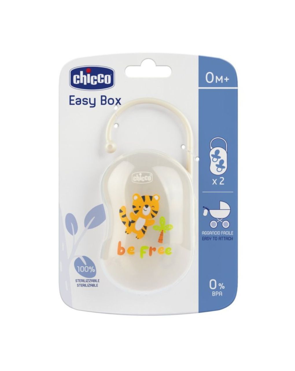 Chicco easy box θήκη για 2 πιπίλες γκρι c80-00205-31 - Chicco