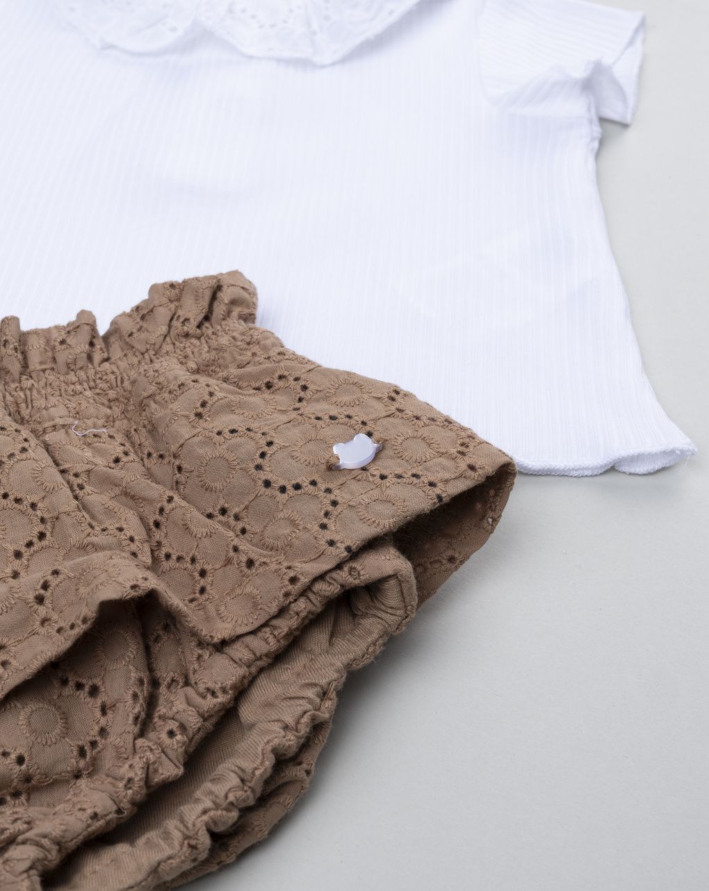 βρεφικό σετ t-shirt και φούστα sangallo για κορίτσι - Prénatal