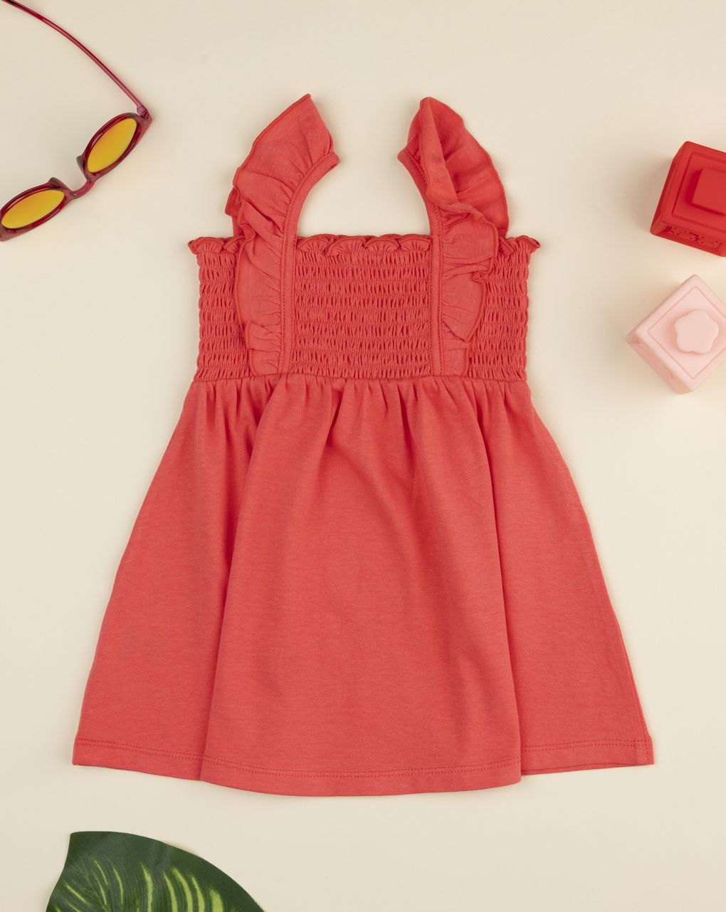 βρεφικό φόρεμα κοραλί για κορίτσι - Prénatal