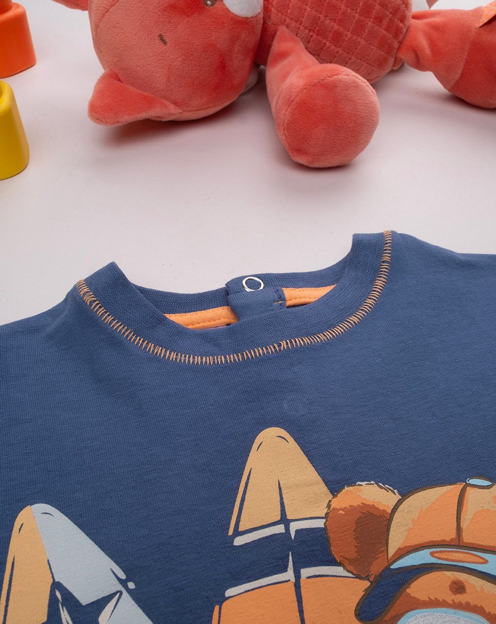 βρεφικό t-shirt μπλε αρκουδάκι surfer για αγόρι - Prénatal