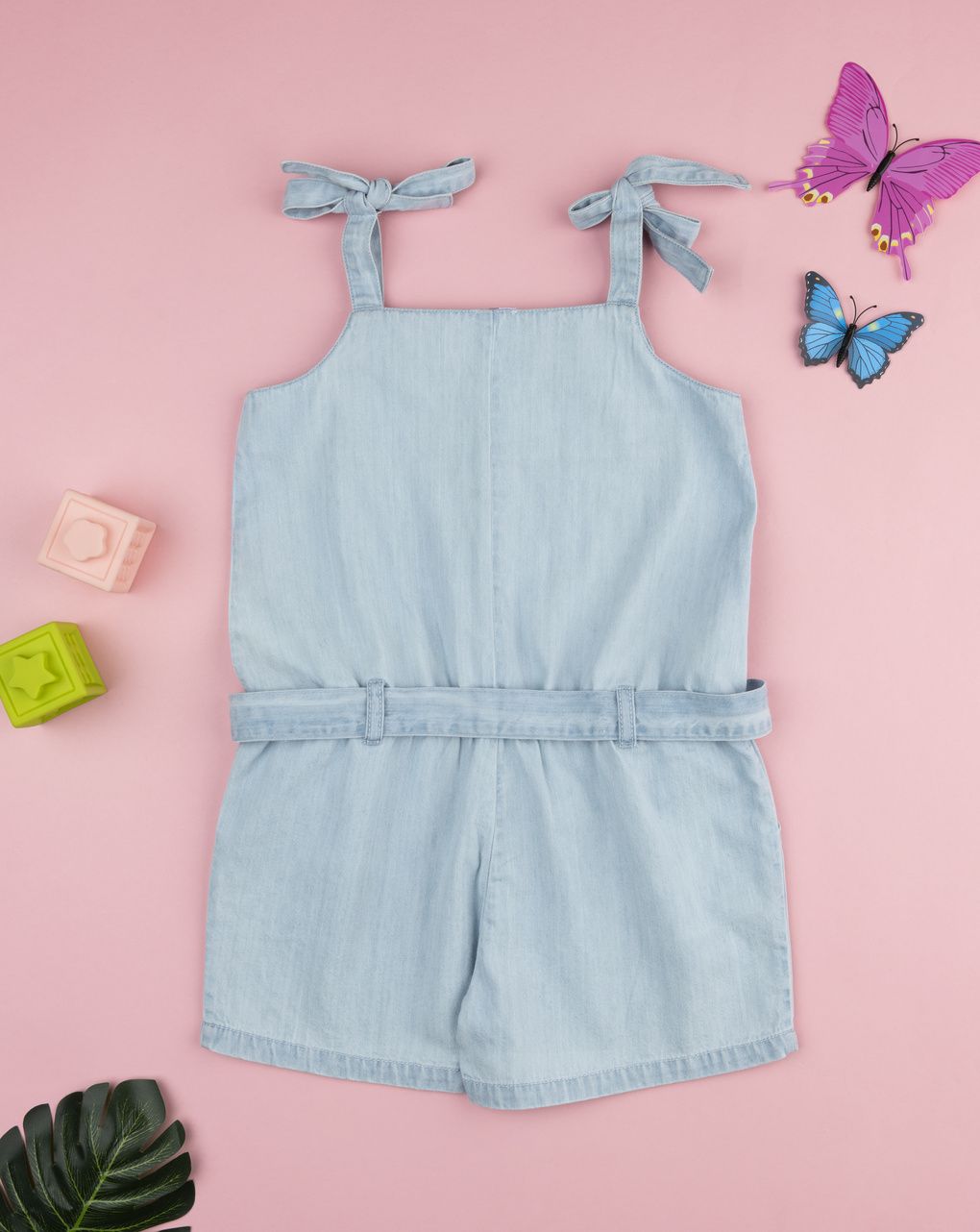 παιδική τζιν ολόσωμη φόρμα με πεταλούδες για κορίτσι - Prénatal