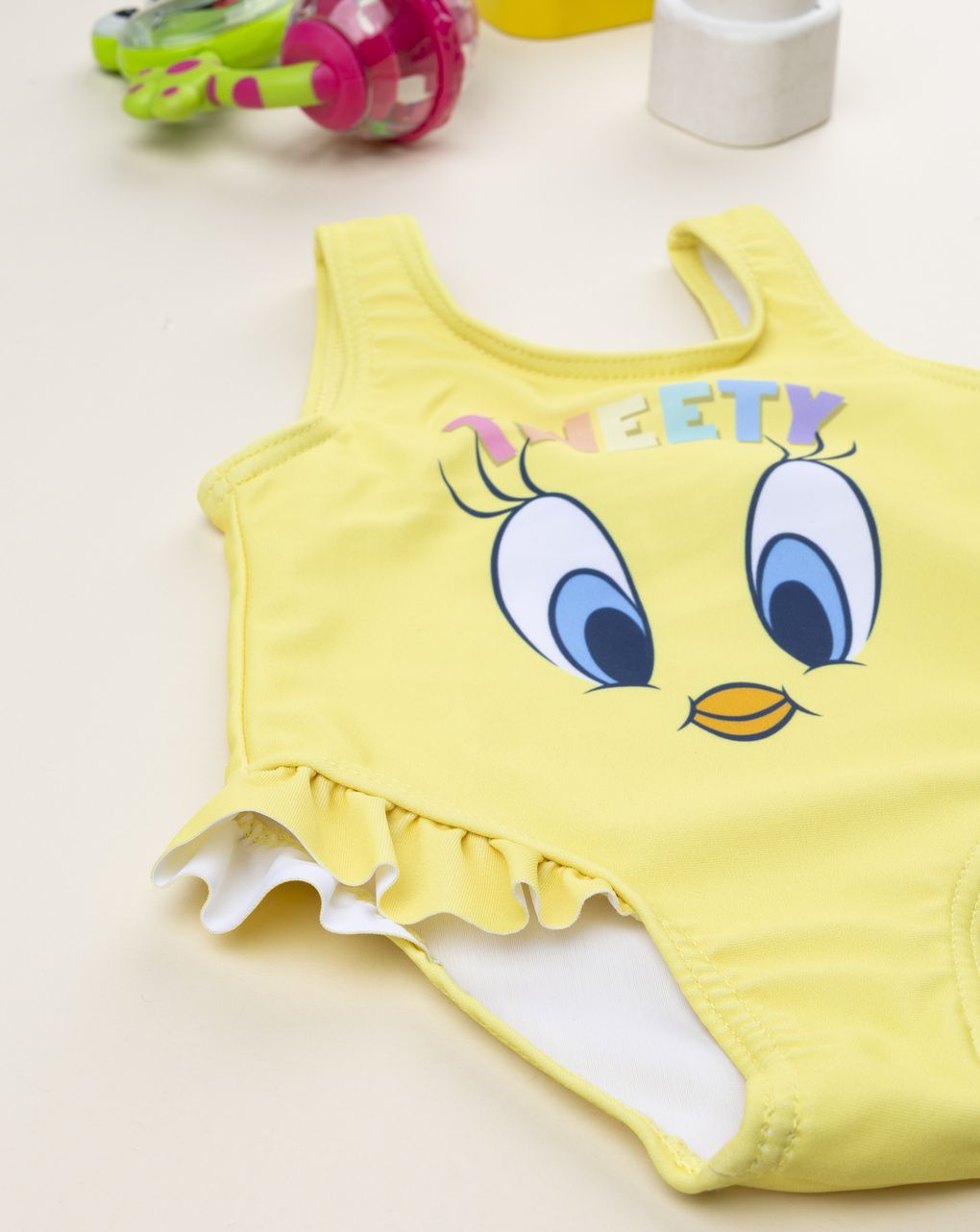 βρεφικό ολόσωμο μαγιό κίτρινο tweety για κορίτσι - Prénatal