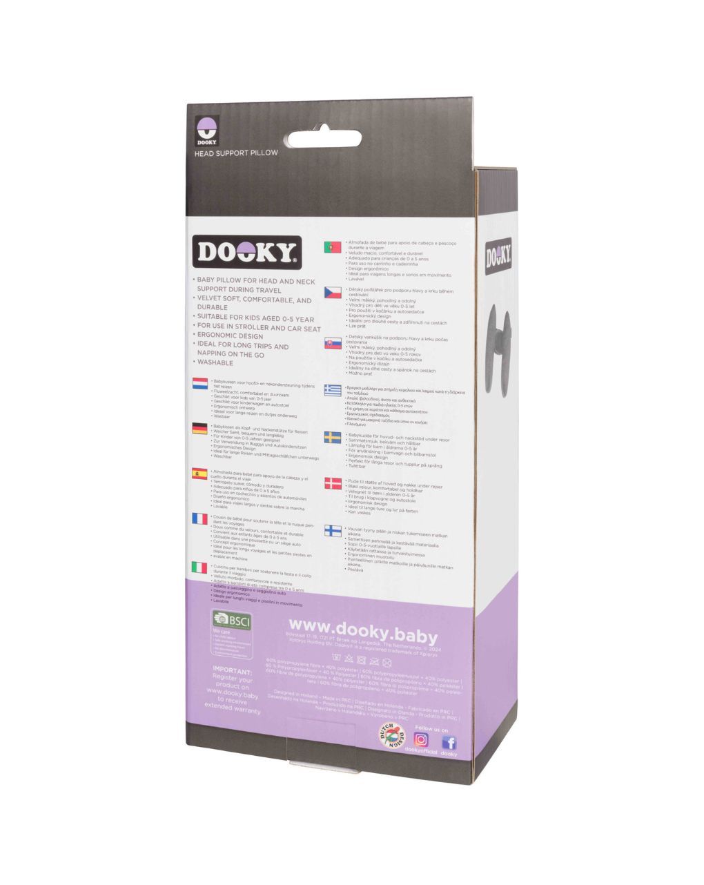 Dooky εργονομικό μαξιλάρι στήριξης λαιμού grey dk-5628151 - Dooky