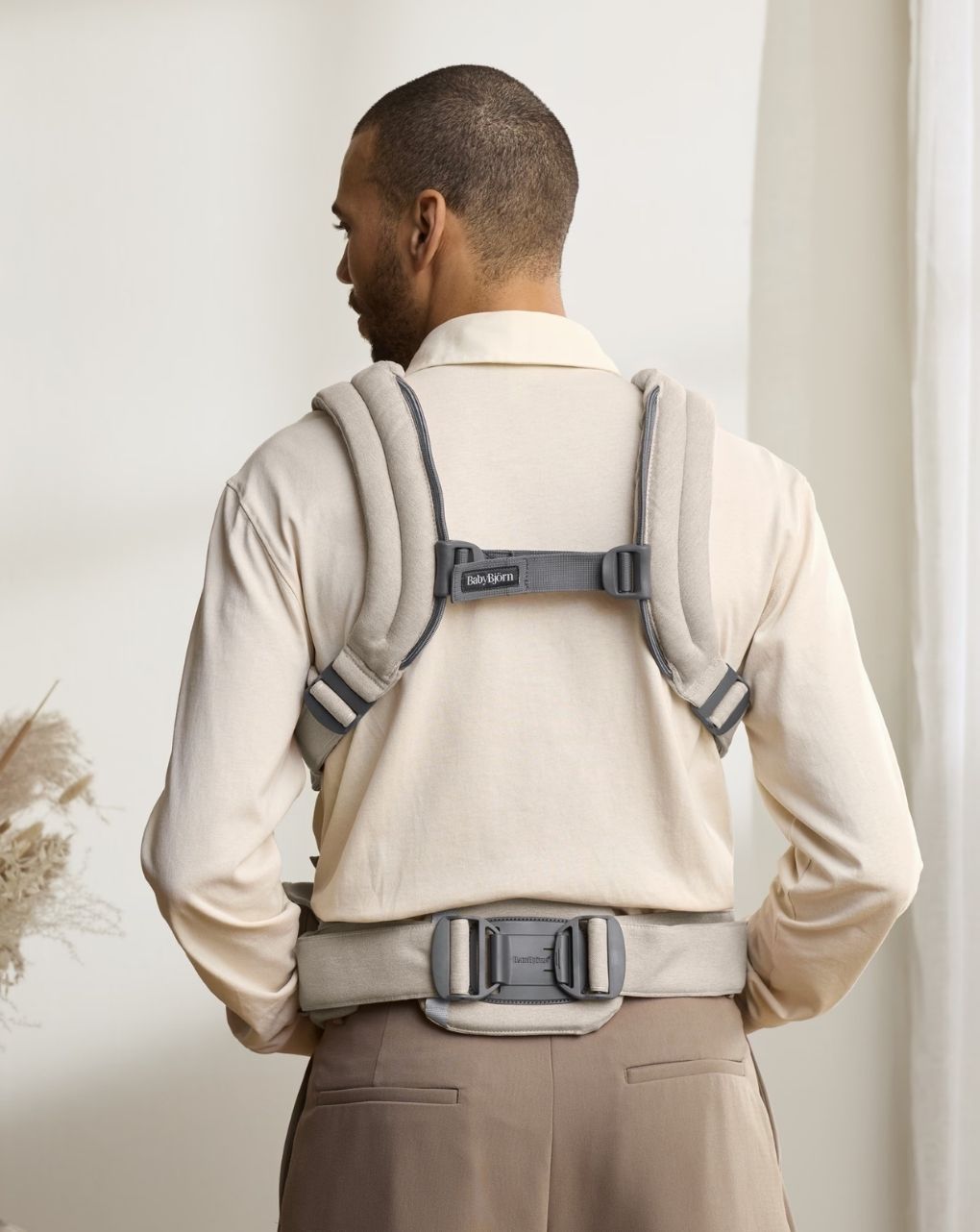 Babybjörn μάρσιπος harmony woven mélange light beige 088032 - Baby Bjorn