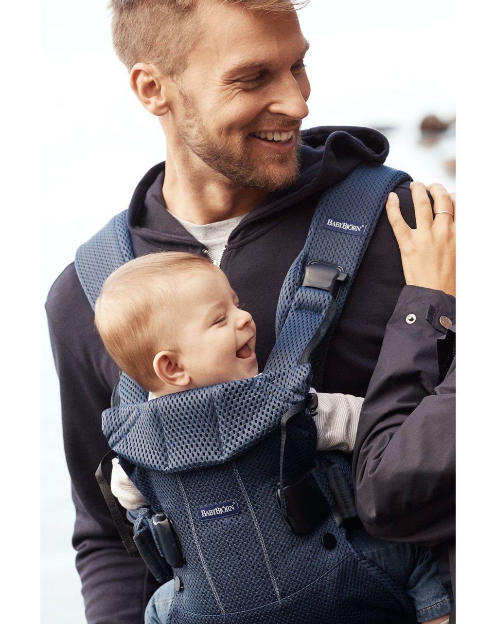 Babybjοrn μάρσιπος one air 3d mesh navy blue - Baby Bjorn