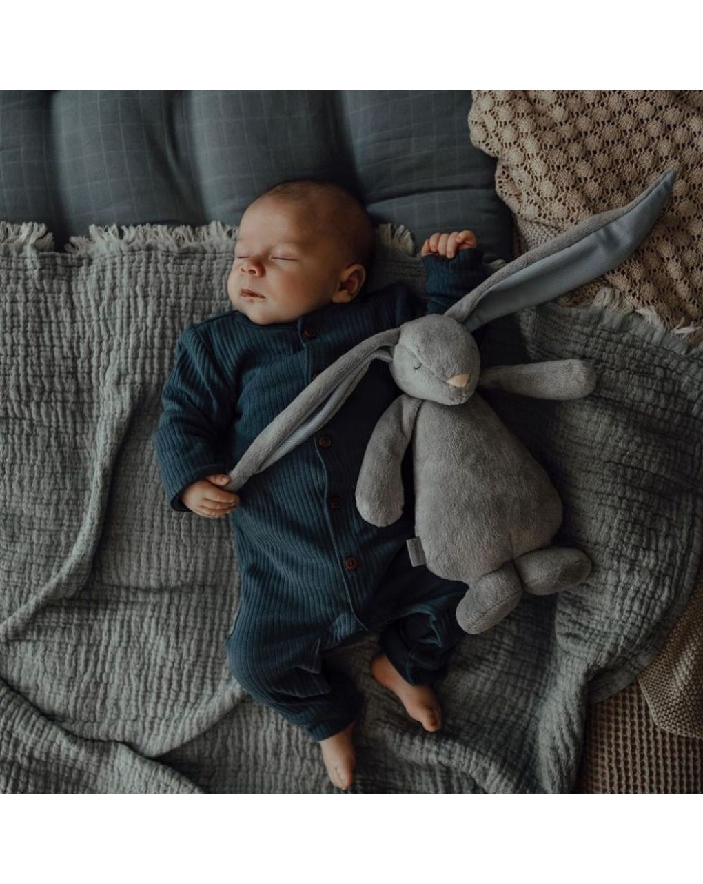 Moonie 2.0 the humming friend επαναφορτιζόμενο βοήθημα ύπνου με αισθητήρα κλάματος και φωτισμό silver bunny - MOONIES