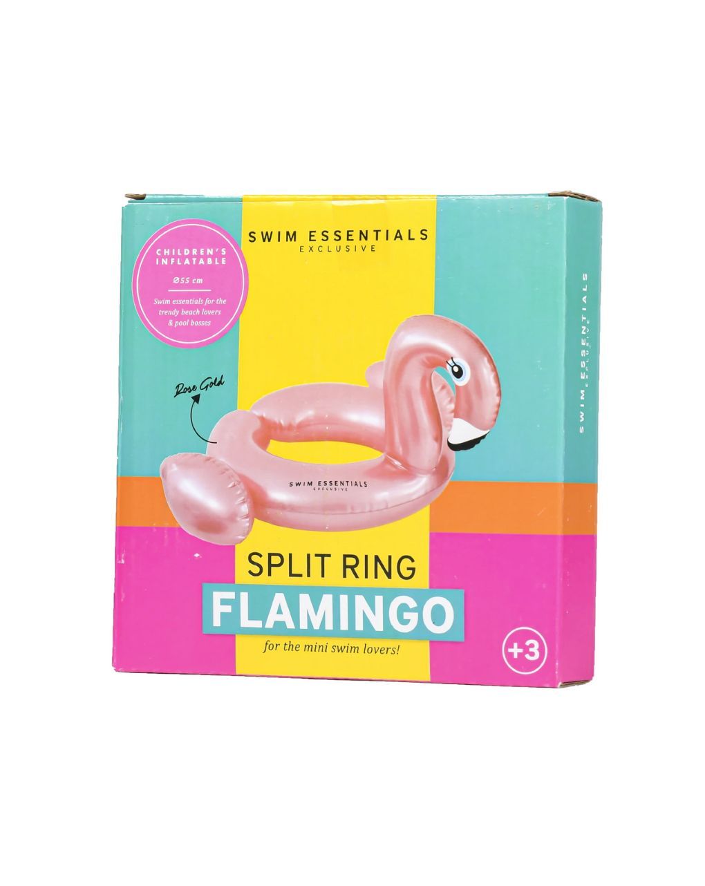Swim essentials φουσκωτό σωσίβιο θαλάσσης 56cm splitring rose gold flamingo swe-2020se04 - Swim Essentials