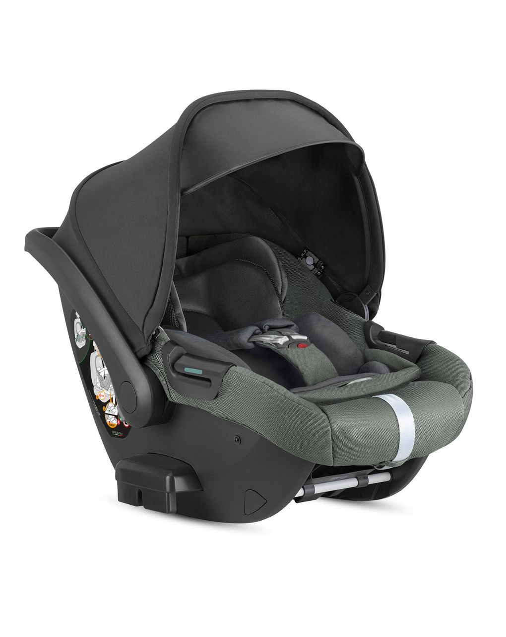 Inglesina σύστημα μεταφοράς quattro aptica xt darwin recline με σκελετό nero taiga green - Inglesina
