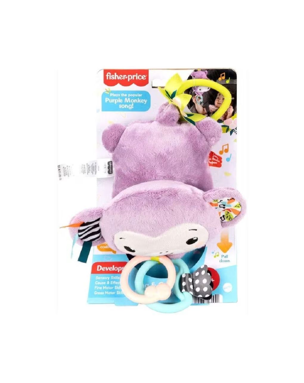 Mattel fisher-price κρεμαστό μαϊμουδάκι με μουσική 0m+ jff02