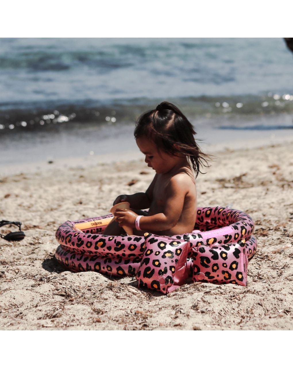 Swim essentials φουσκωτή πισίνα μωρού 60 εκ με 2 αεροθαλάμους rose gold leopard swe-2020se59 - Swim Essentials