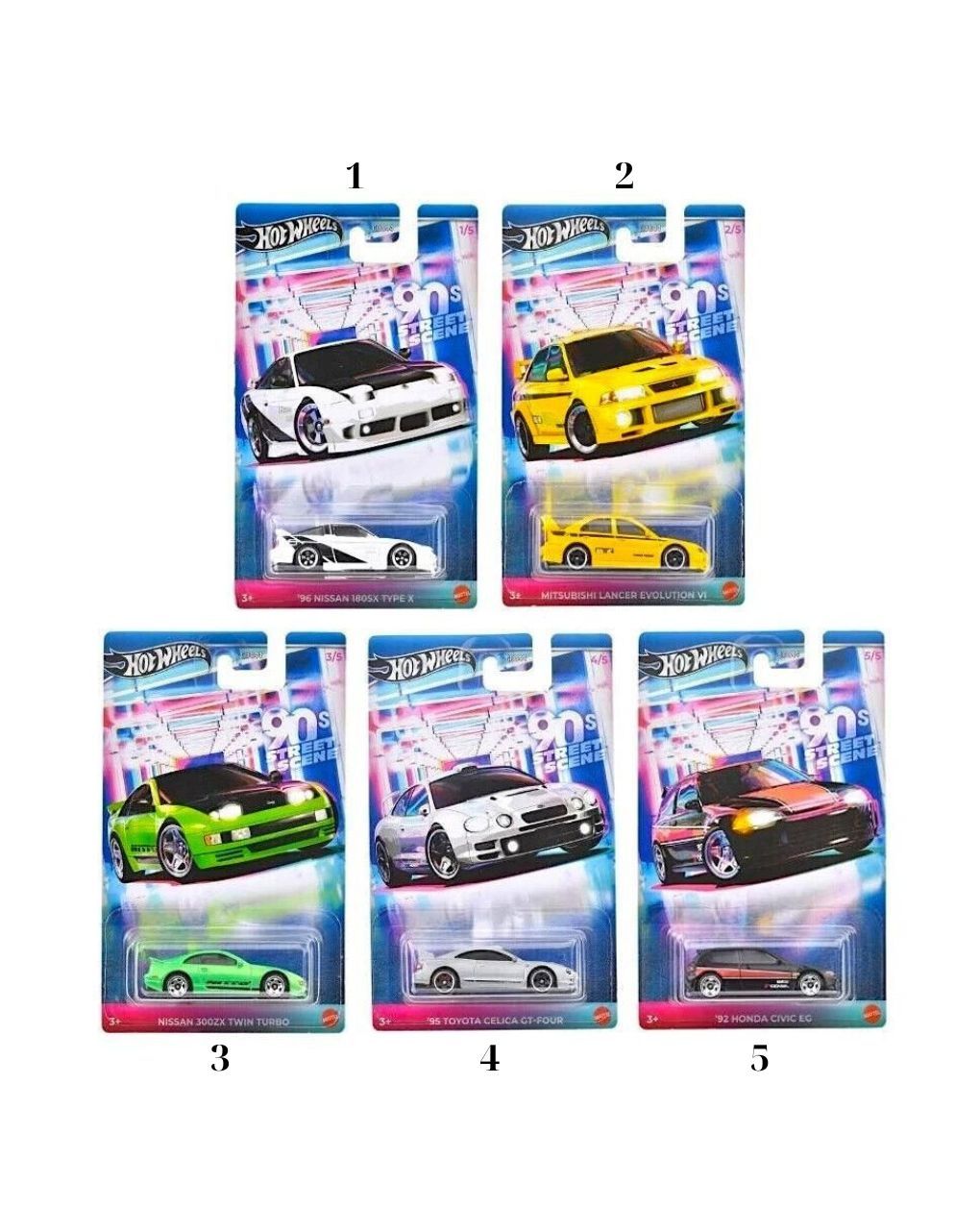 Mattel hot wheels αυτοκινητάκια-90's street scene jdy83 (5 σχέδια)