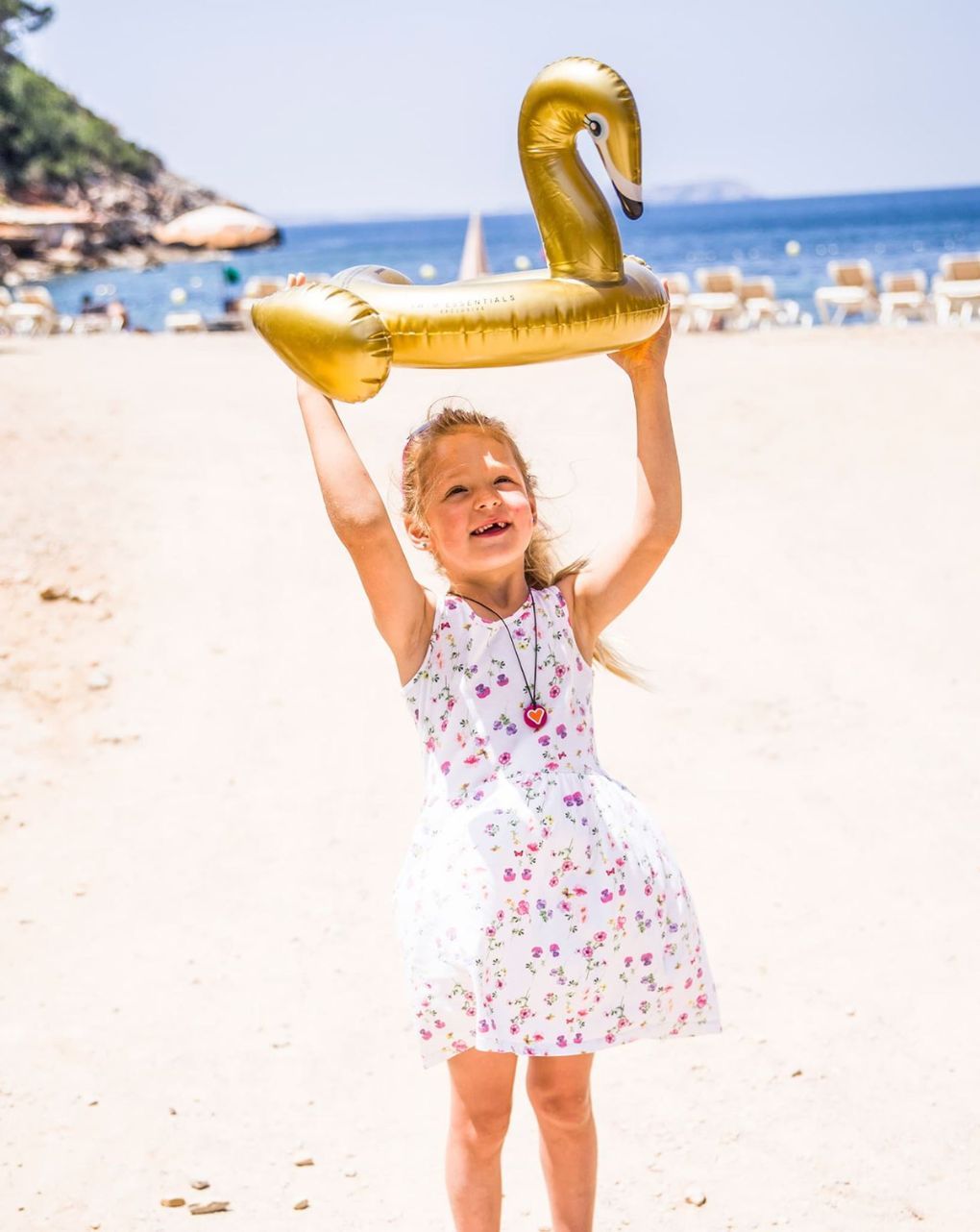 Swim essentials φουσκωτό σωσίβιο θαλάσσης 56cm splitring gold swan swe-2020se03 - Swim Essentials