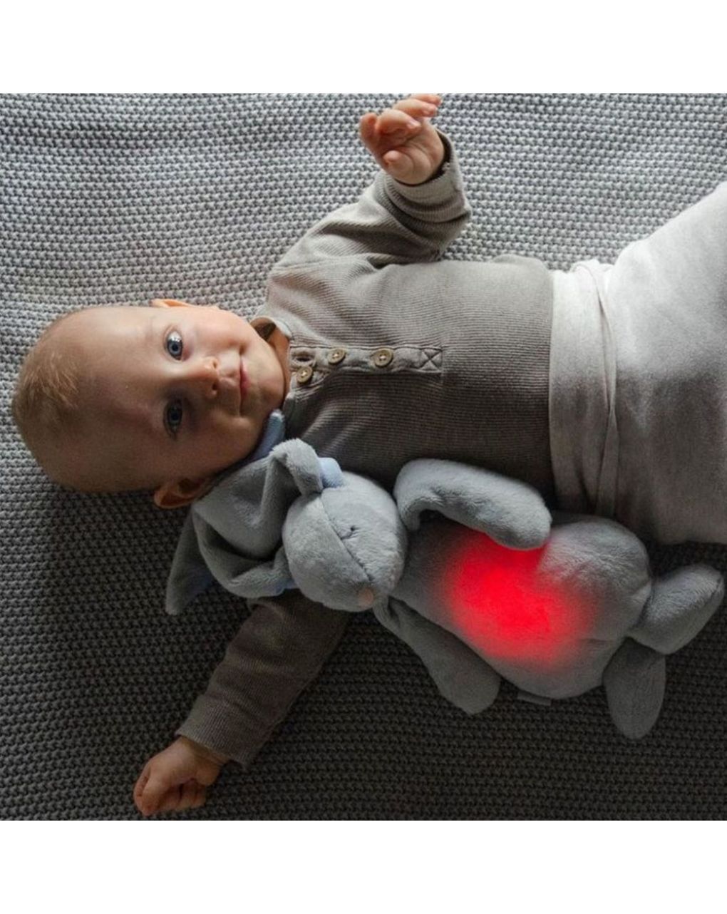 Moonie 2.0 the humming friend επαναφορτιζόμενο βοήθημα ύπνου με αισθητήρα κλάματος και φωτισμό silver bunny - MOONIES