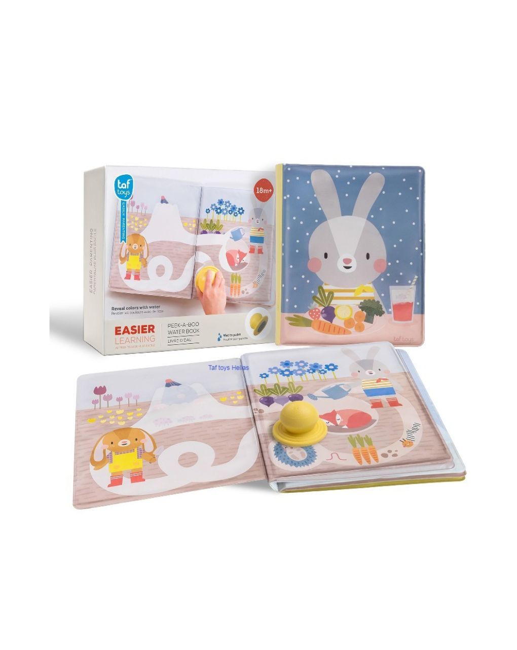 Taf toys αδιάβροχο βιβλίο δραστηριοτήτων peek-a-boo water book t-13465