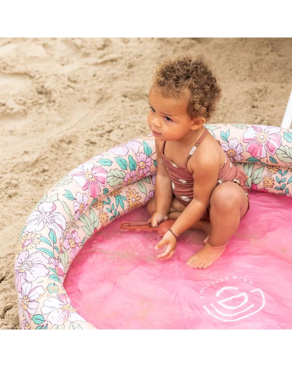 Swim essentials φουσκωτή πισίνα μωρού 60 εκ με 2 αεροθαλάμους pink blossom flower swe-2022se316 - Swim Essentials