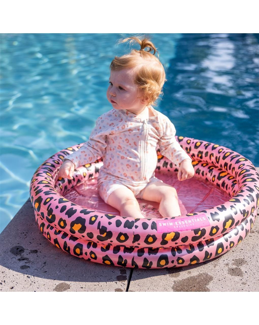 Swim essentials φουσκωτή πισίνα μωρού 60 εκ με 2 αεροθαλάμους rose gold leopard swe-2020se59 - Swim Essentials