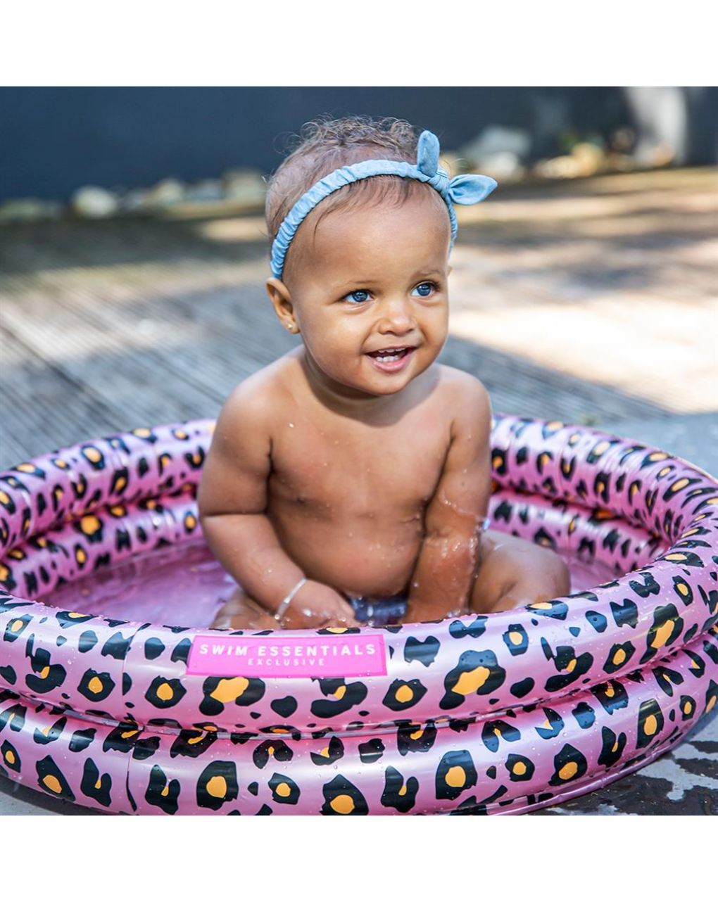 Swim essentials φουσκωτή πισίνα μωρού 60 εκ με 2 αεροθαλάμους rose gold leopard swe-2020se59 - Swim Essentials