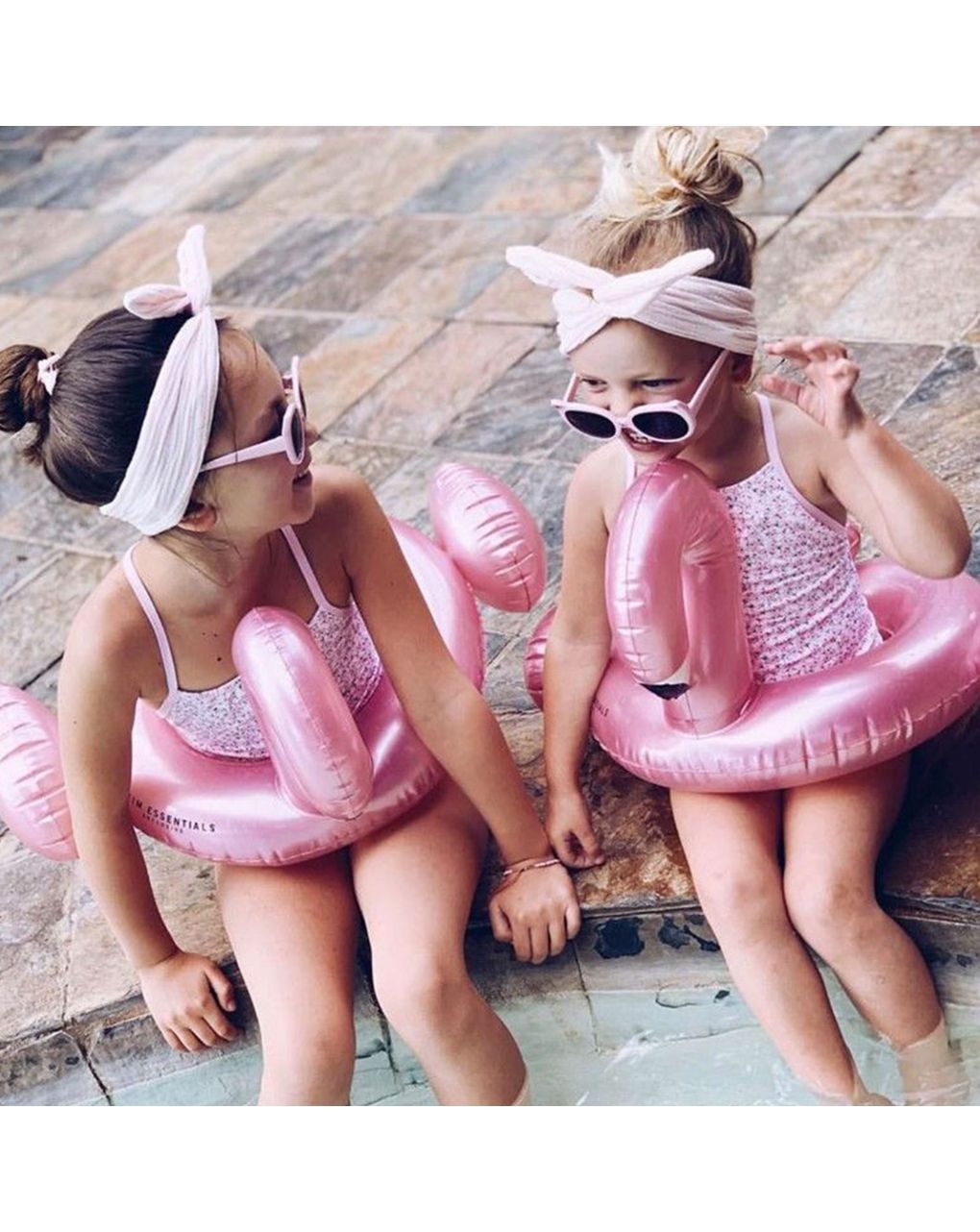 Swim essentials φουσκωτό σωσίβιο θαλάσσης 56cm splitring rose gold flamingo swe-2020se04 - Swim Essentials