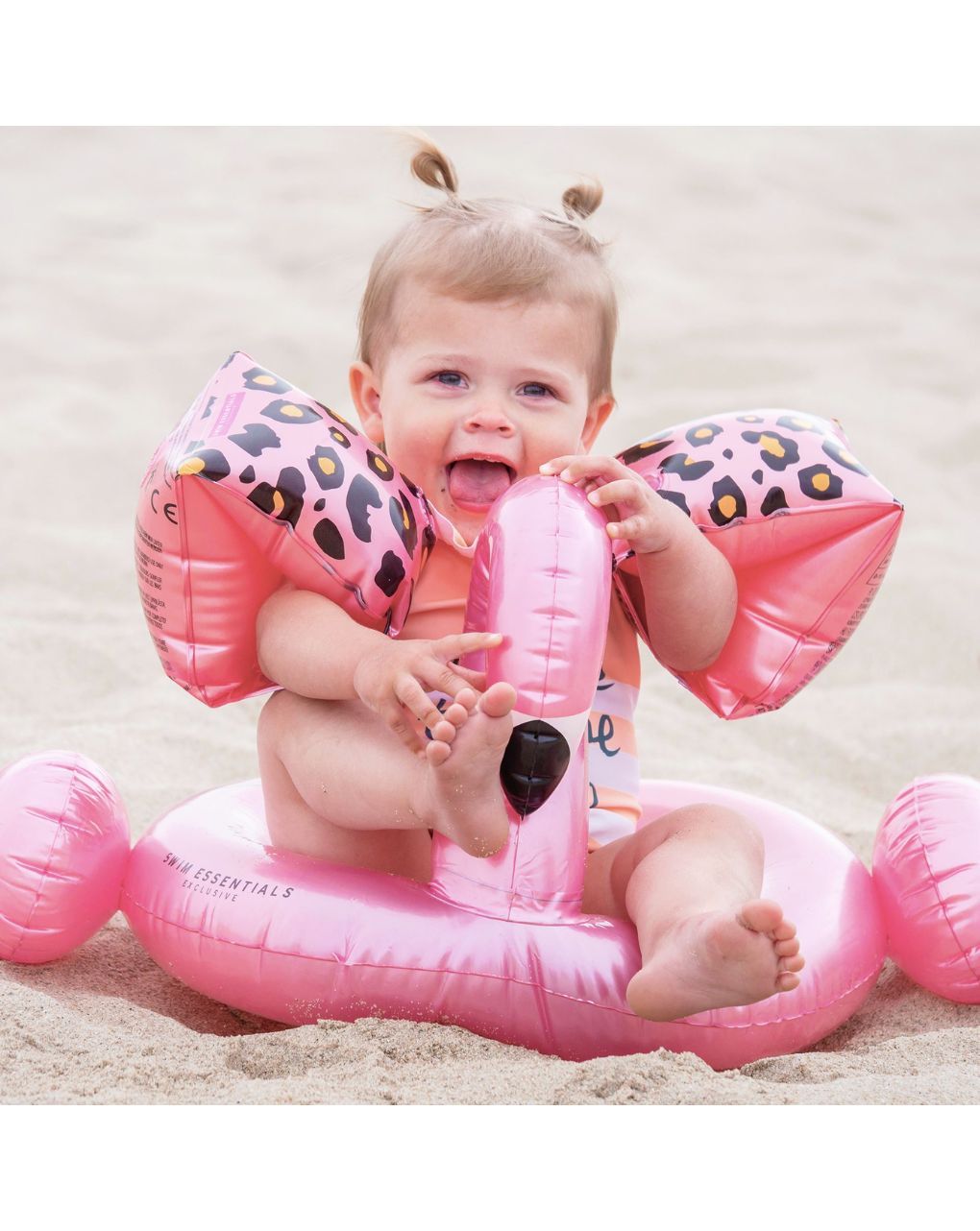 Swim essentials φουσκωτό σωσίβιο θαλάσσης 56cm splitring rose gold flamingo swe-2020se04 - Swim Essentials