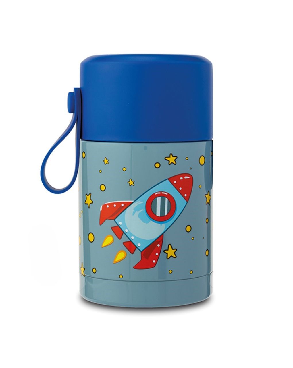 Nava παιδικό δοχείο φαγητού ισοθερμικό στρογγυλό "we care" 400ml μπλε 10-007-002 - Nava