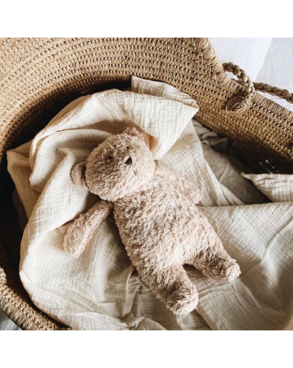 Moonie 2.0 the organic humming bear επαναφορτιζόμενο βοήθημα ύπνου με ηχογράφιση και αισθητήρα κλάματος rose - MOONIES