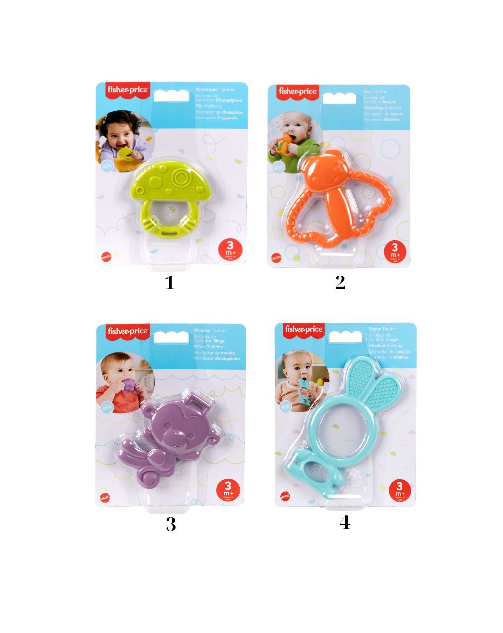 Mattel fisher price ζωάκια οδοντοφυΐας 3m+ jfj95 (διάφορα σχέδια) - Fisher-Price