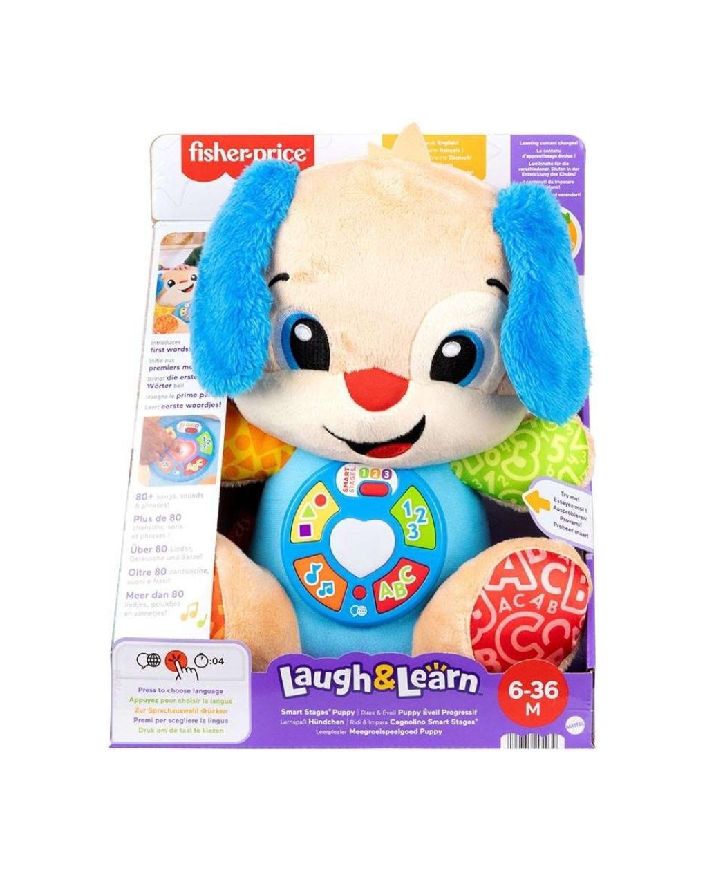 Mattel fisher-price laugh & learn εκπαιδευτικό σκυλάκι smart stages 6-36m jfd25