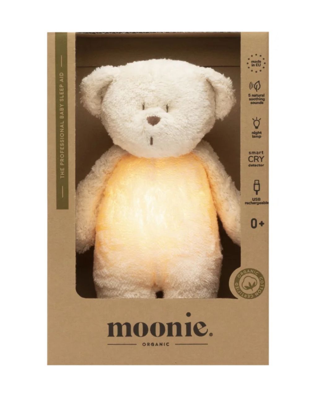 Moonie 2.0 the organic humming bear επαναφορτιζόμενο βοήθημα ύπνου με ηχογράφιση και αισθητήρα κλάματος polar - MOONIES