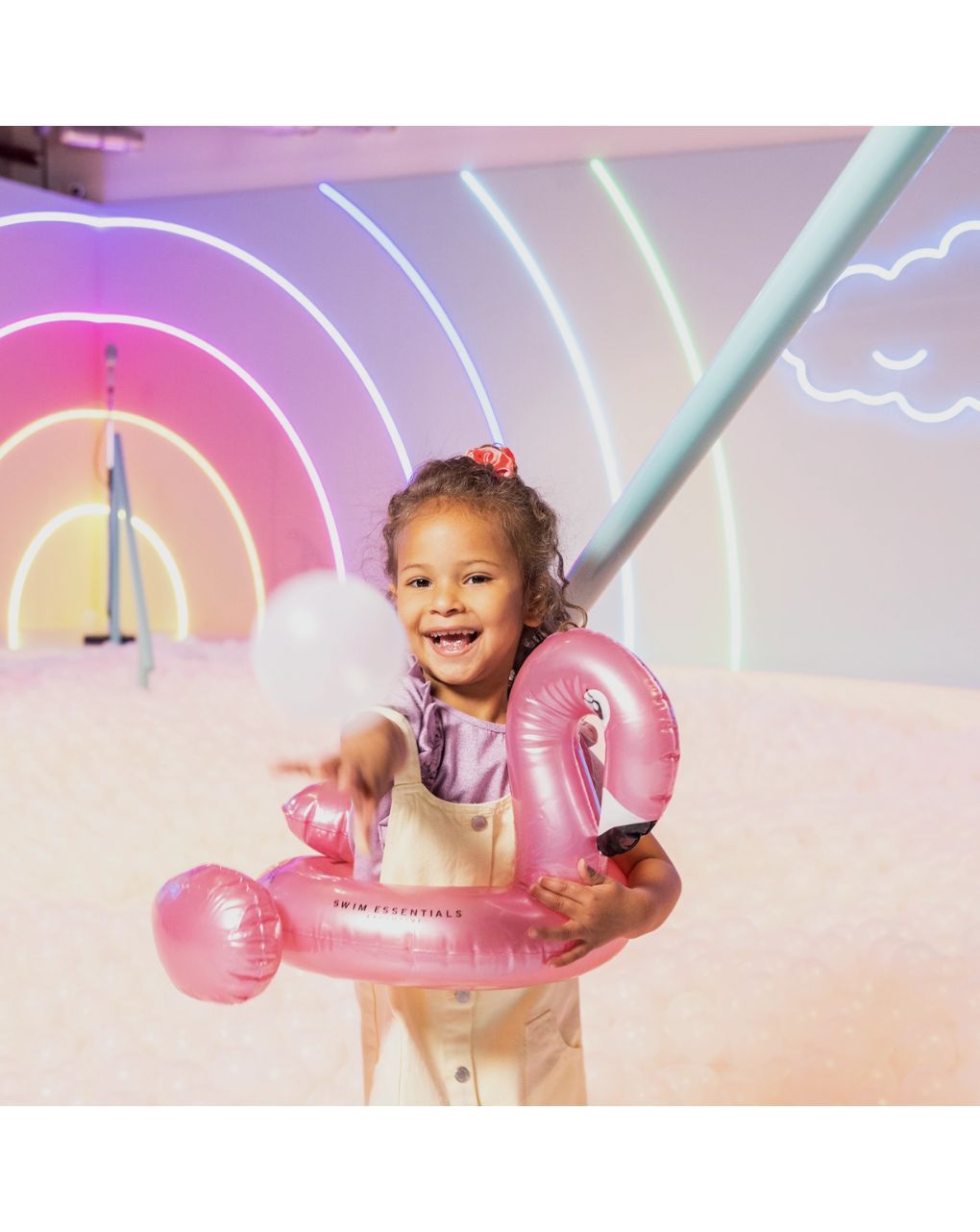 Swim essentials φουσκωτό σωσίβιο θαλάσσης 56cm splitring rose gold flamingo swe-2020se04 - Swim Essentials