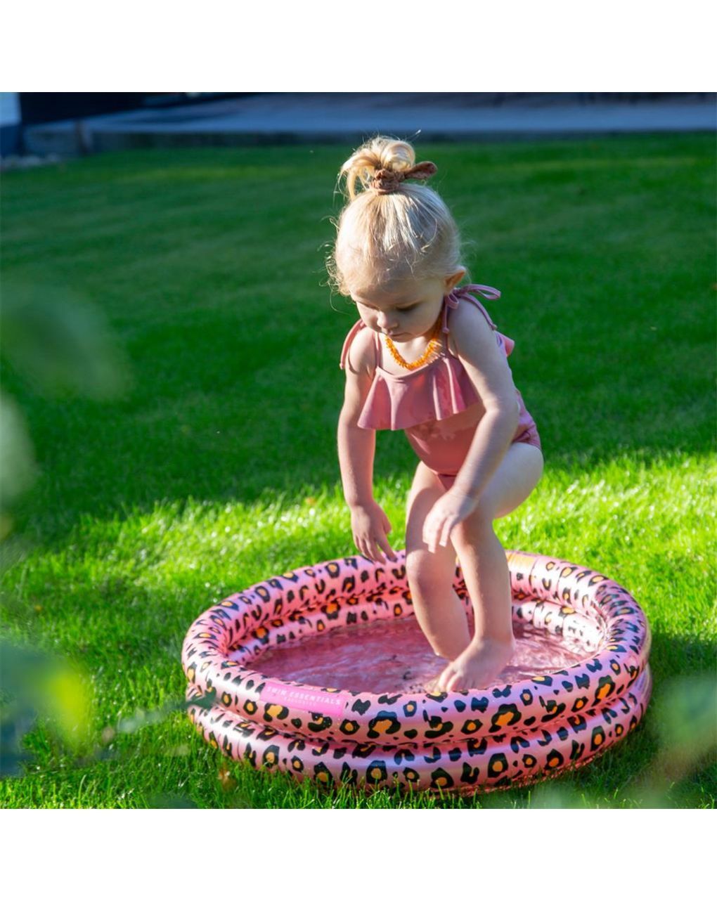 Swim essentials φουσκωτή πισίνα μωρού 60 εκ με 2 αεροθαλάμους rose gold leopard swe-2020se59 - Swim Essentials