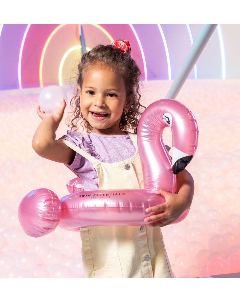 Swim essentials φουσκωτό σωσίβιο θαλάσσης 56cm splitring rose gold flamingo swe-2020se04 - Swim Essentials