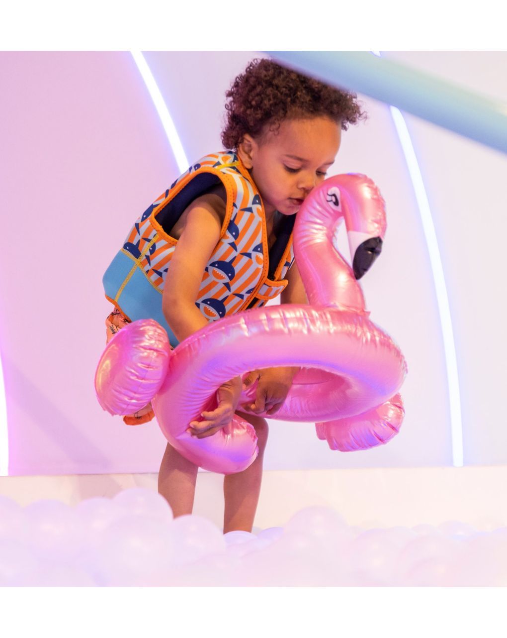 Swim essentials φουσκωτό σωσίβιο θαλάσσης 56cm splitring rose gold flamingo swe-2020se04 - Swim Essentials