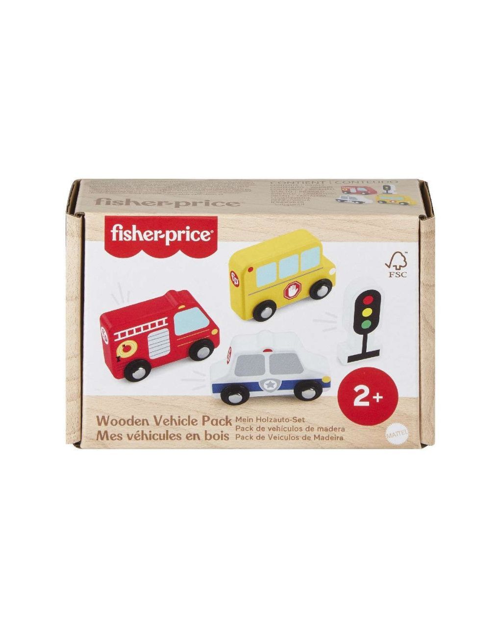 Mattel fisher-price ξύλινα οχήματα 2 ετών+ jcy32 - Fisher-Price
