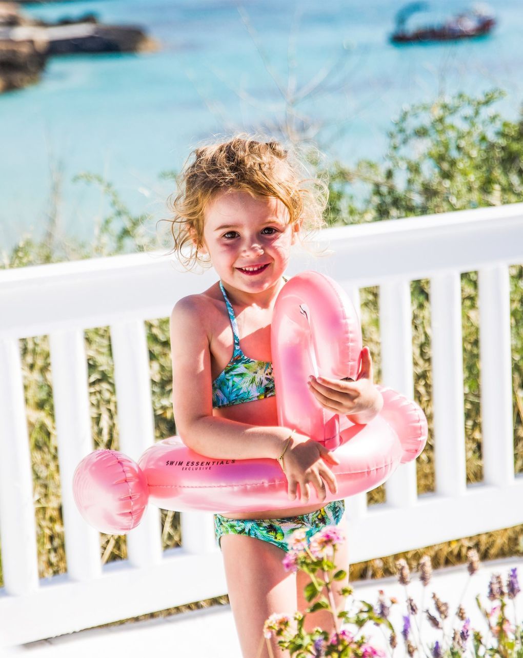 Swim essentials φουσκωτό σωσίβιο θαλάσσης 56cm splitring rose gold flamingo swe-2020se04 - Swim Essentials