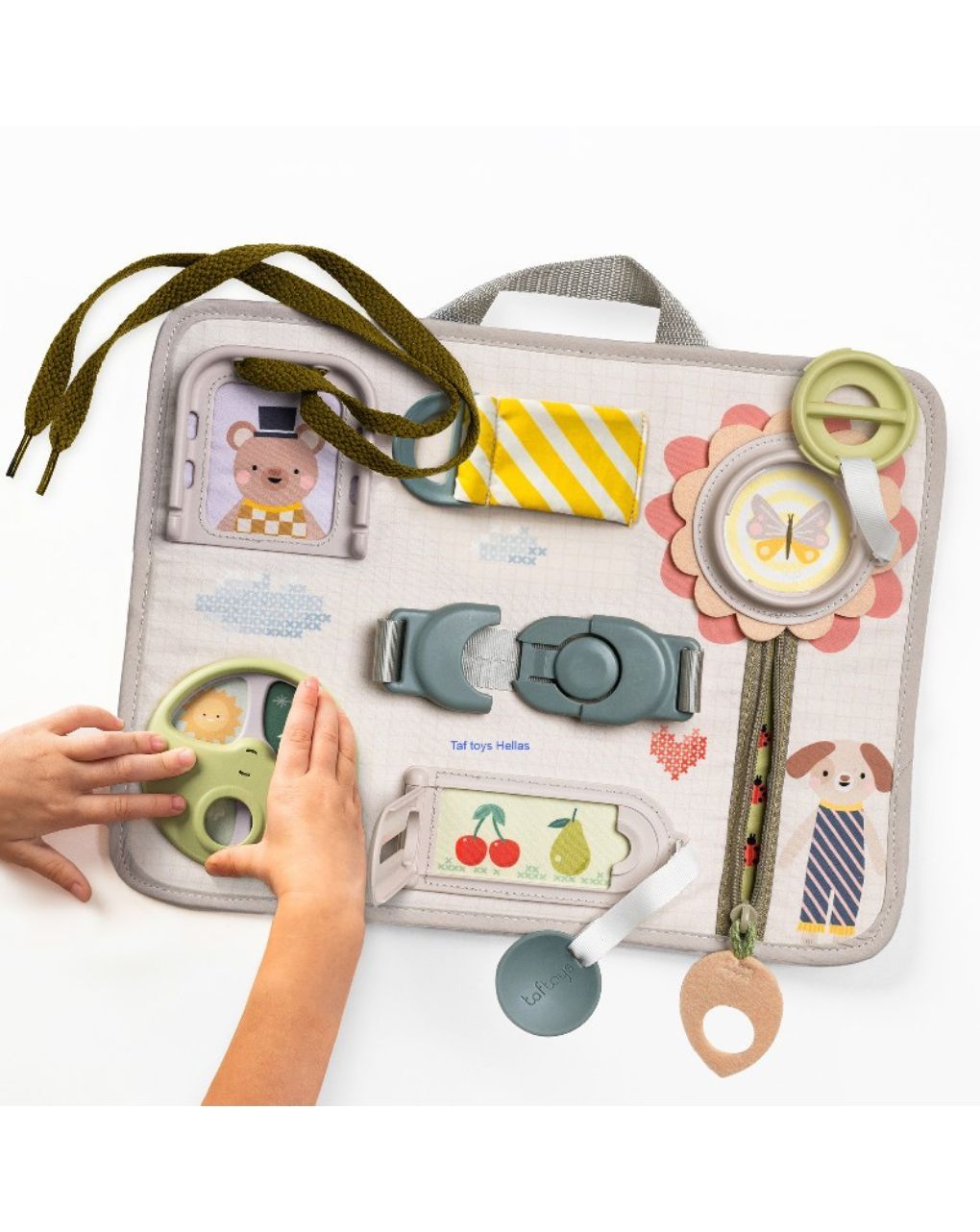 Taf toys παιχνίδι δραστηριοτήτων snap ‘n learn board t-13485