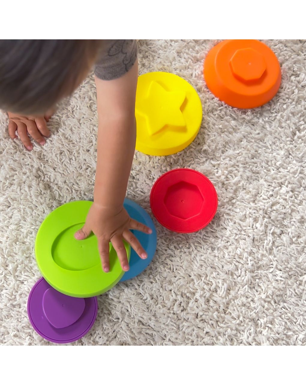 Bkids σετ με 3 πολύχρωμα σχήματα στοίβαξης - B-kids