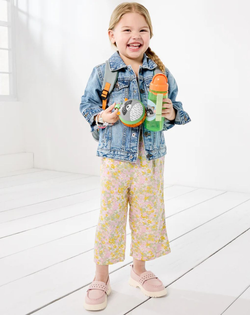 Skip hop zoo πλαστικό παγούρι με καλαμάκι 384.5ml raccoon 9q336910 - SKIP HOP