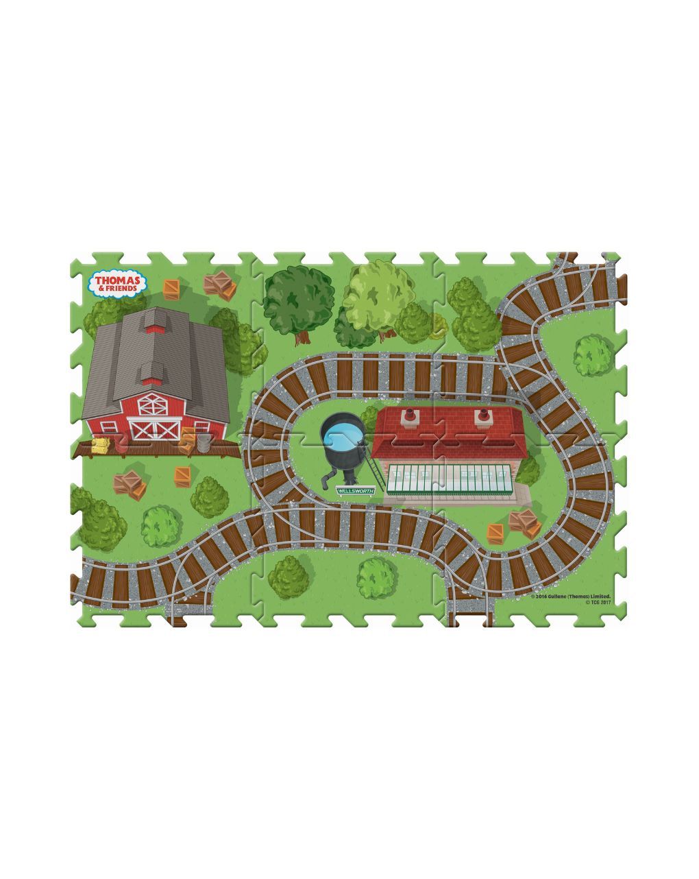 Thomas megamat χαλάκι παζλ με όχημα τόμας το τρενάκι meh00000 - MEGAMAT