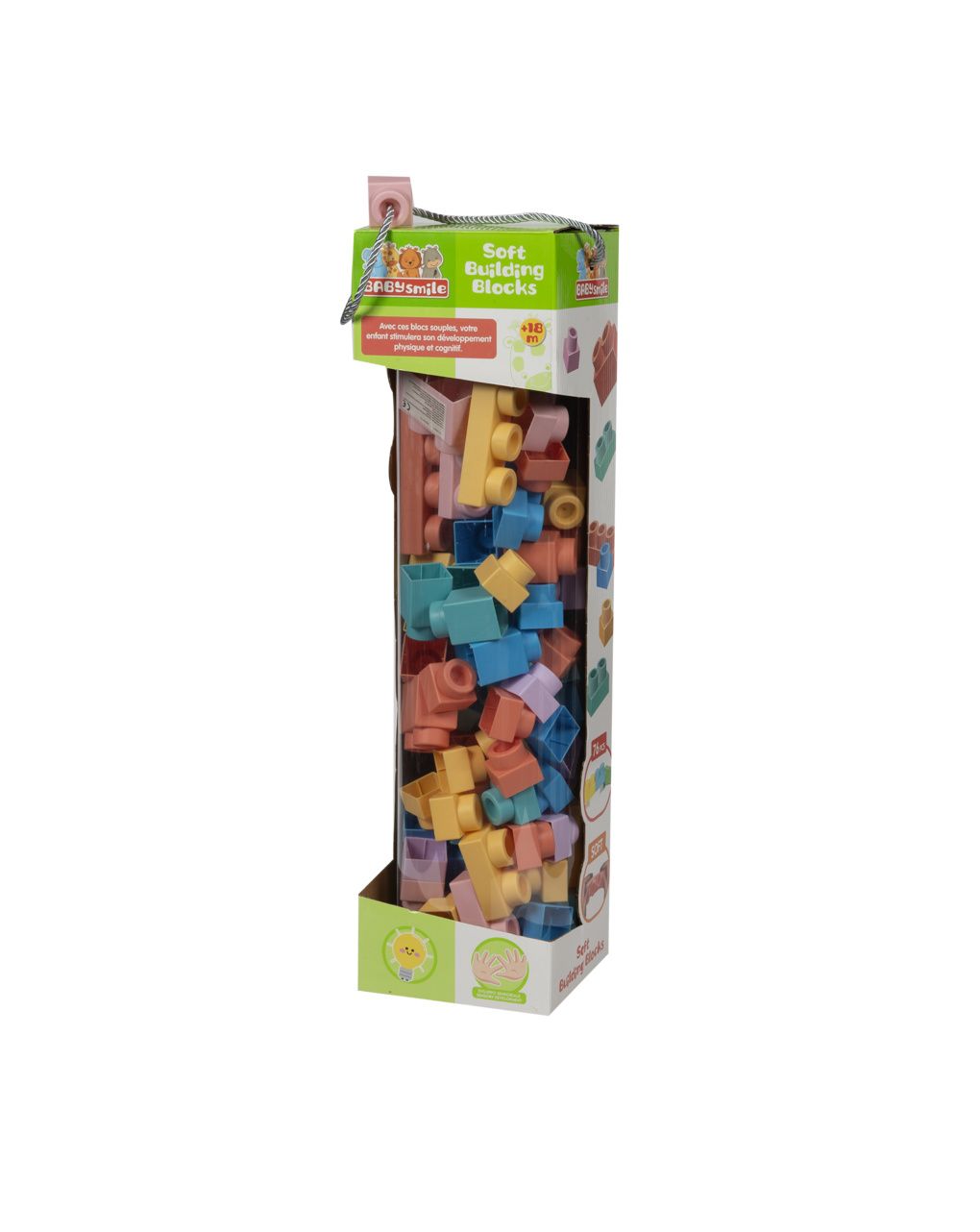 Baby smile σετ 76 μαλακά τουβλάκια για κατασκευή - Baby Smile