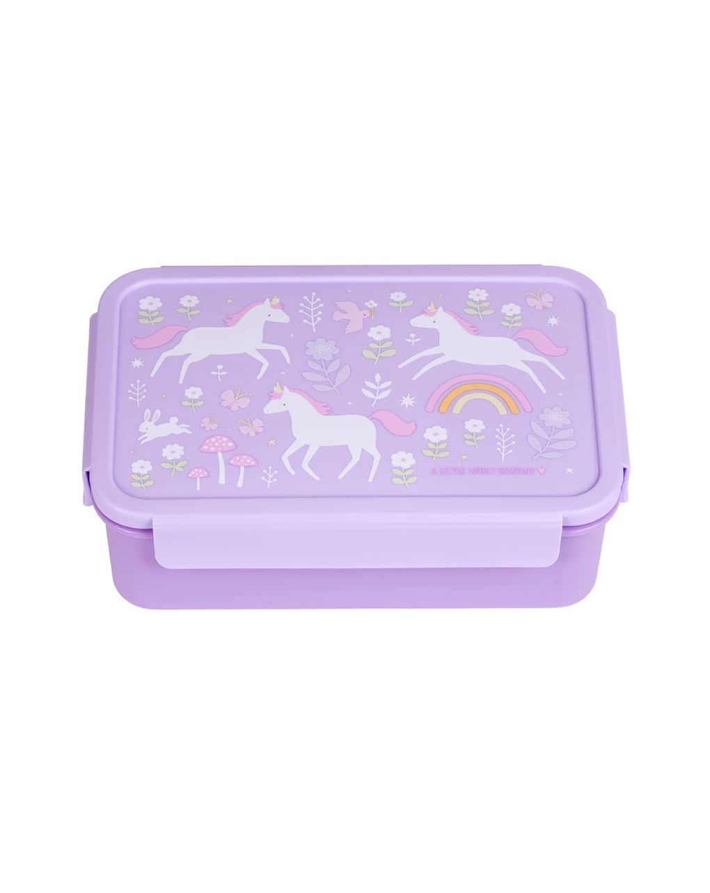 A little lovely company δοχείο φαγητού bento με χωρίσματα 1200ml unicorn dreams bbudpu70 - A Little Lovely Company