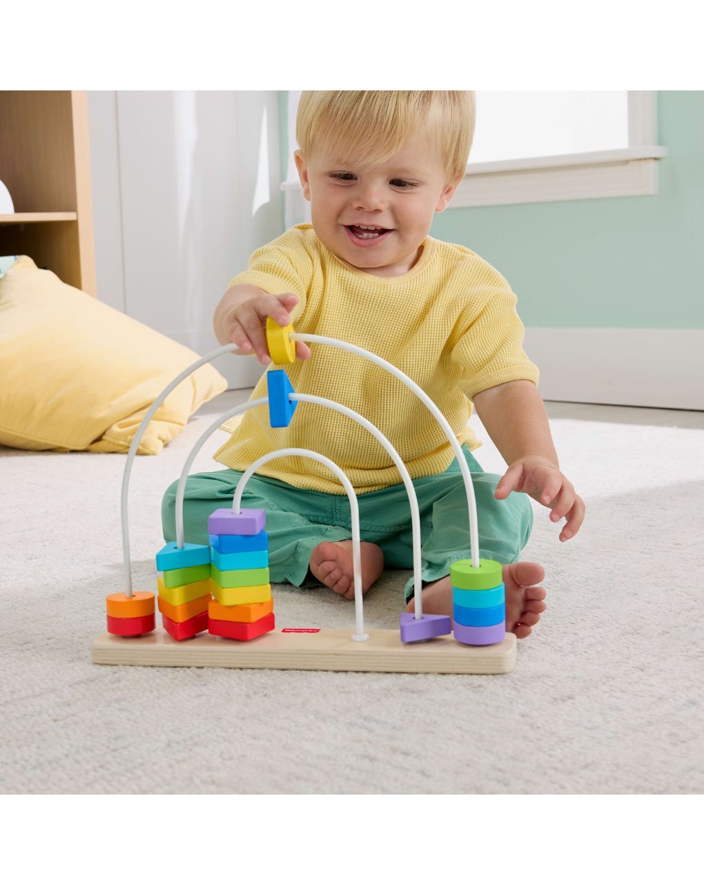 Mattel fisher-price ξύλινο σετ ουράνιο τόξο με χάντρες jfg15 - Fisher-Price