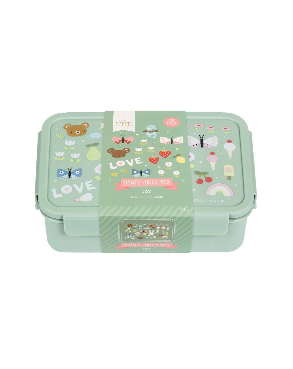 A little lovely company δοχείο φαγητού bento με χωρίσματα 1200ml joy sbjomu57 - A LITTLE LOVELY COMP