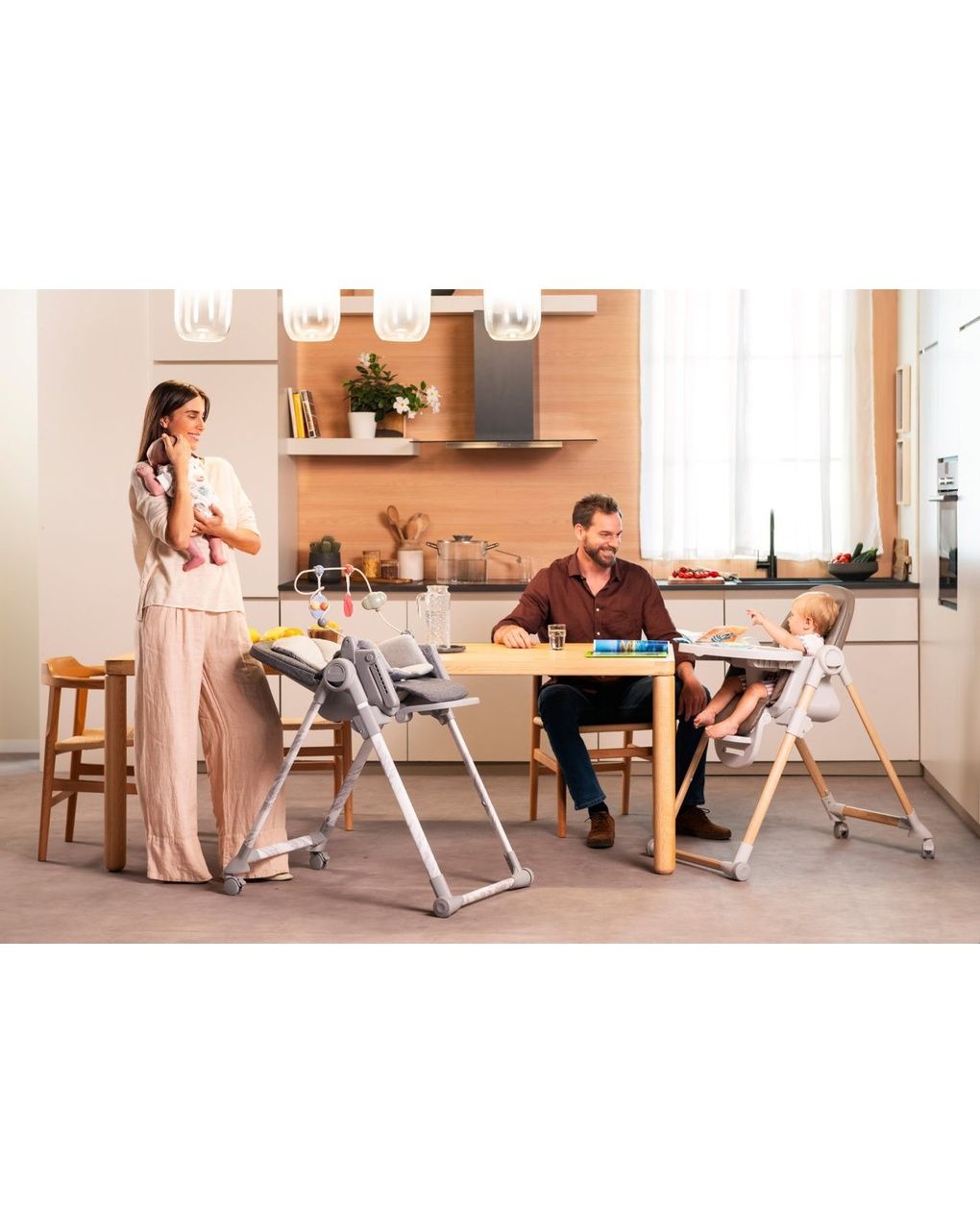 Chicco καρεκλάκι φαγητού polly armonia scandinavian p04-87140-61 - Chicco
